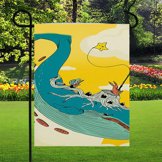 100 Leagues Garden Flag Outdoor Lawn 12X18 Inch