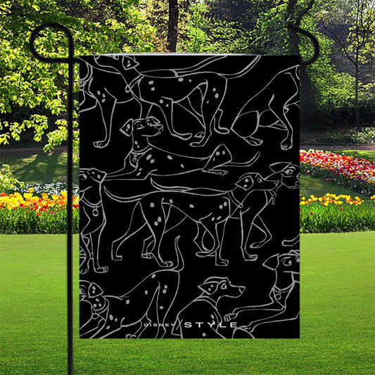 101 Dalmatians Pattern Garden Flag Outdoor Lawn 12X18 Inch