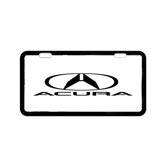 Acura Logo White Vehicle License Plate Cover