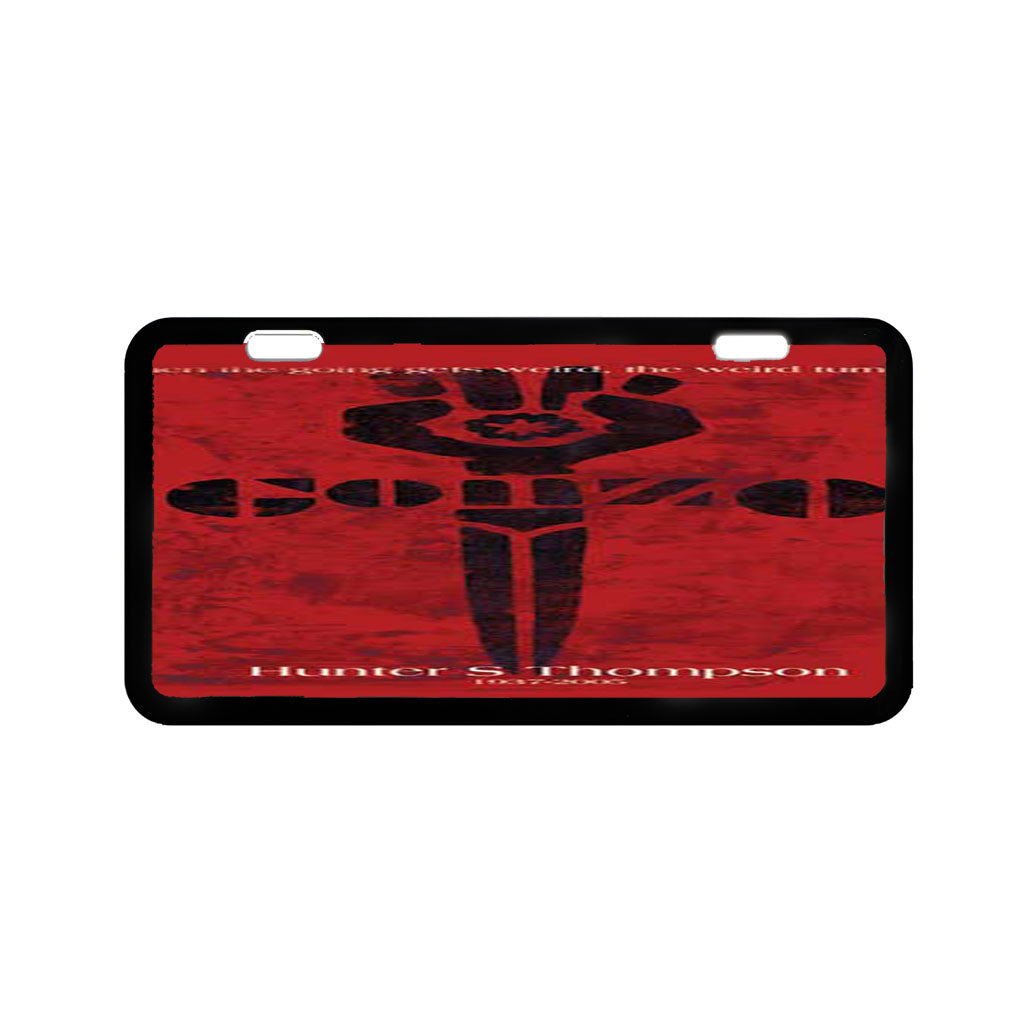 Hunter S Thompson Gonzo Red Vehicle License Plate Cover