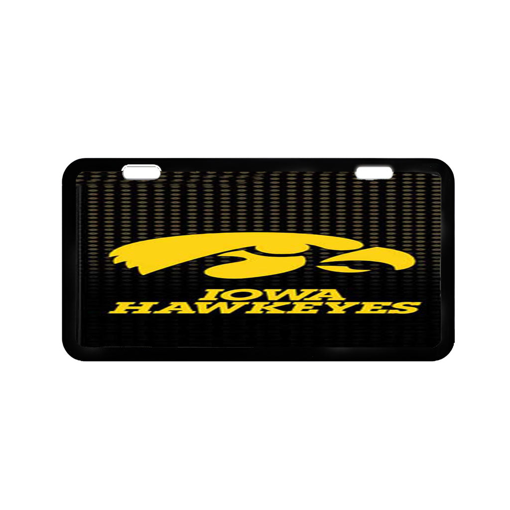 Iowa Hawkeyes Logo Dots Vehicle License Plate Cover