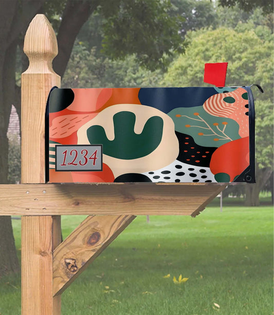 Abstract Cactus Mailbox Cover