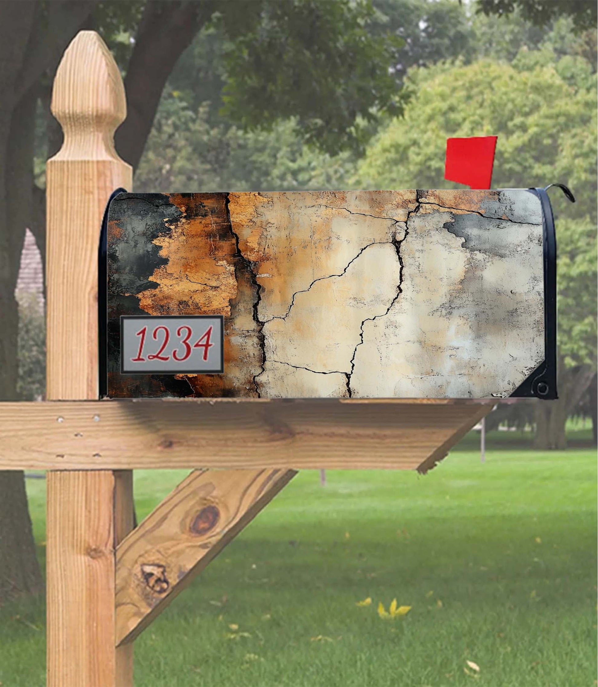Abstract Mailbox Cover