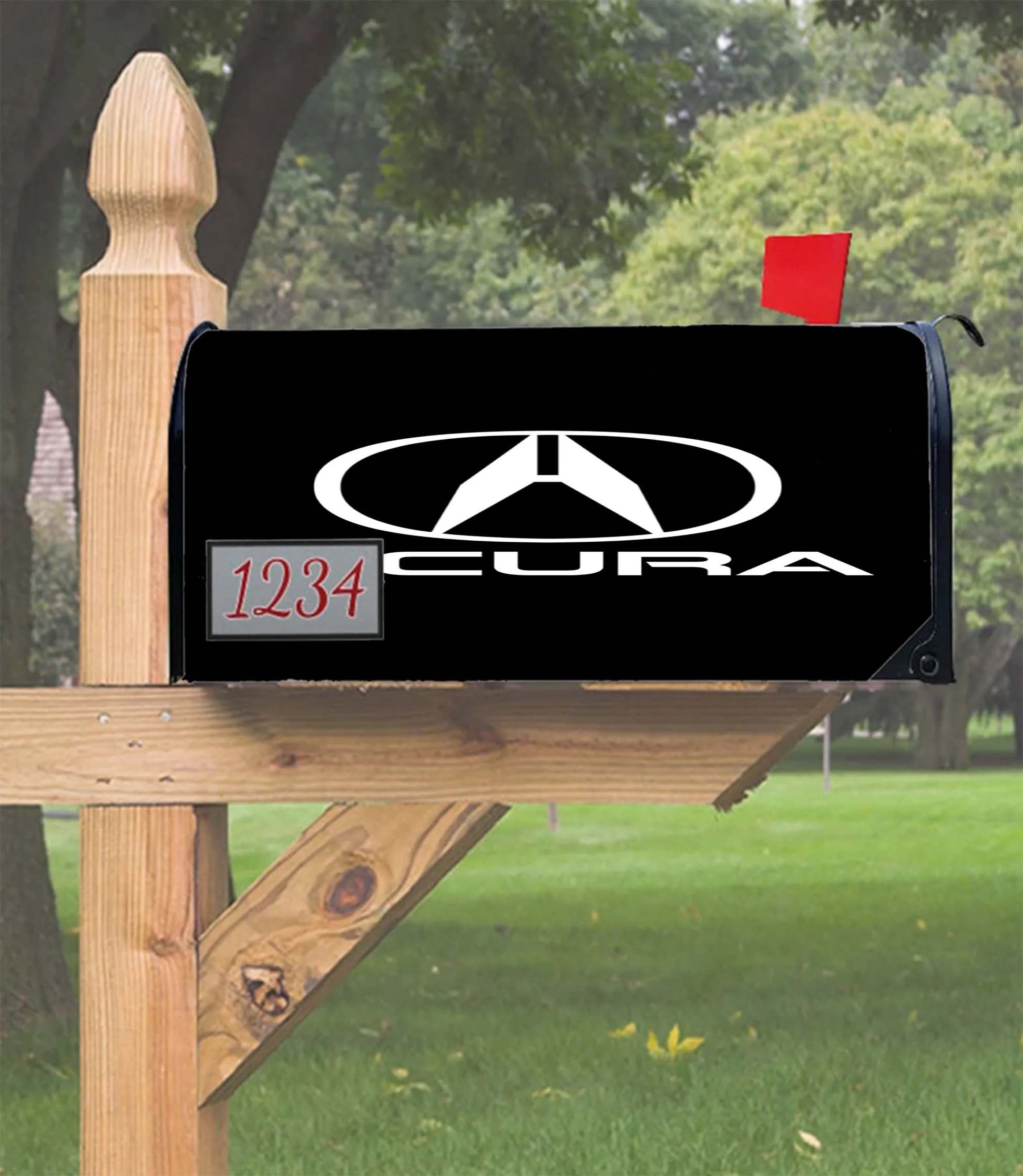 Acura Logo Black Mailbox Cover