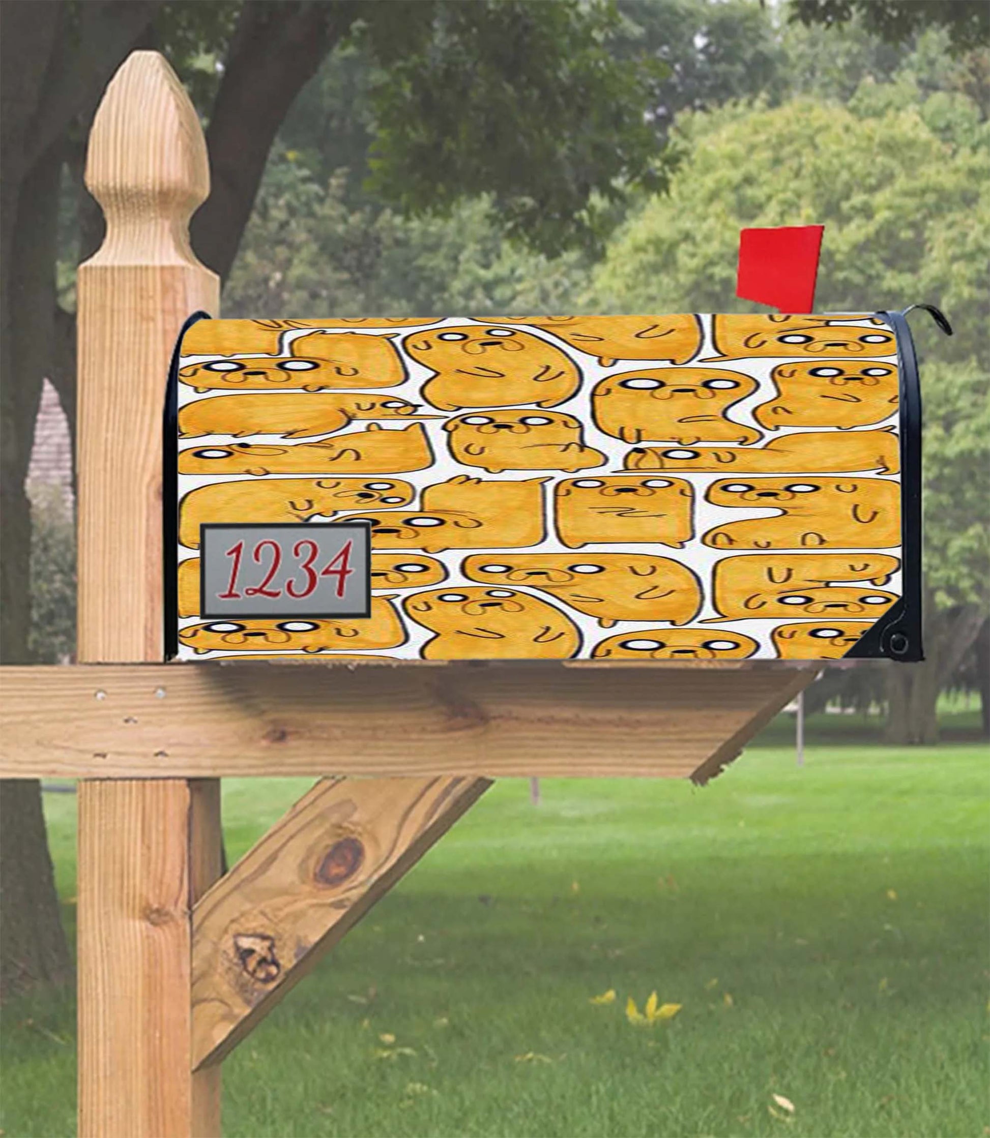 Adventture Time Pattern Mailbox Cover
