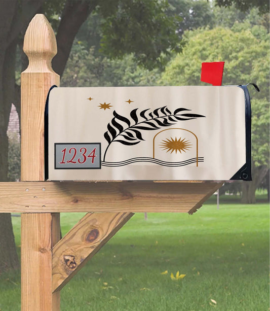 Aesthetic Leaves With Sun Mailbox Cover