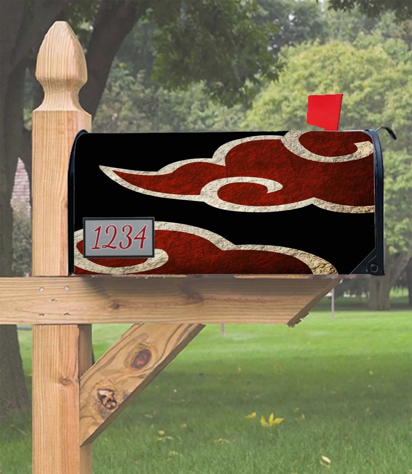 Akatsuki Pattern Logo Texture Mailbox Cover