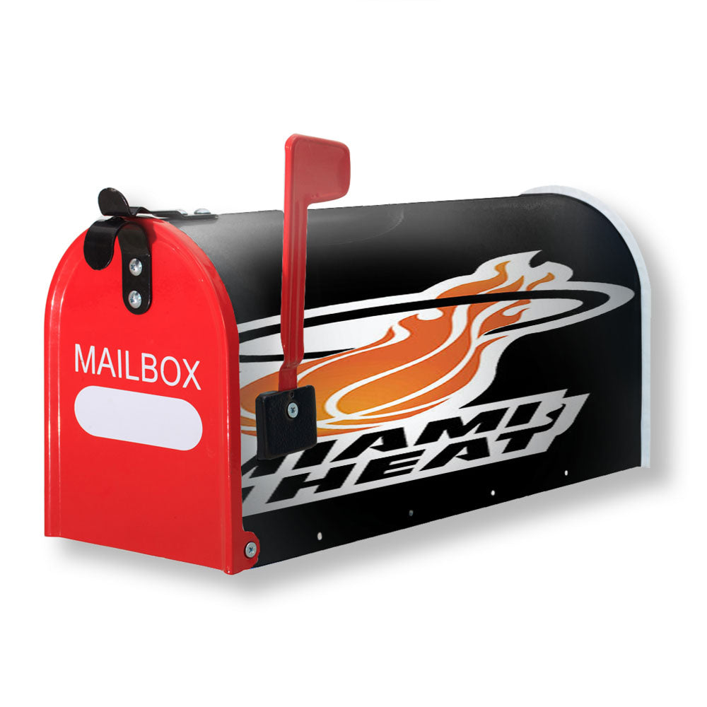 Black Design Miami Heat Magnetic Mailbox Cover - 18.0" x 21.0"