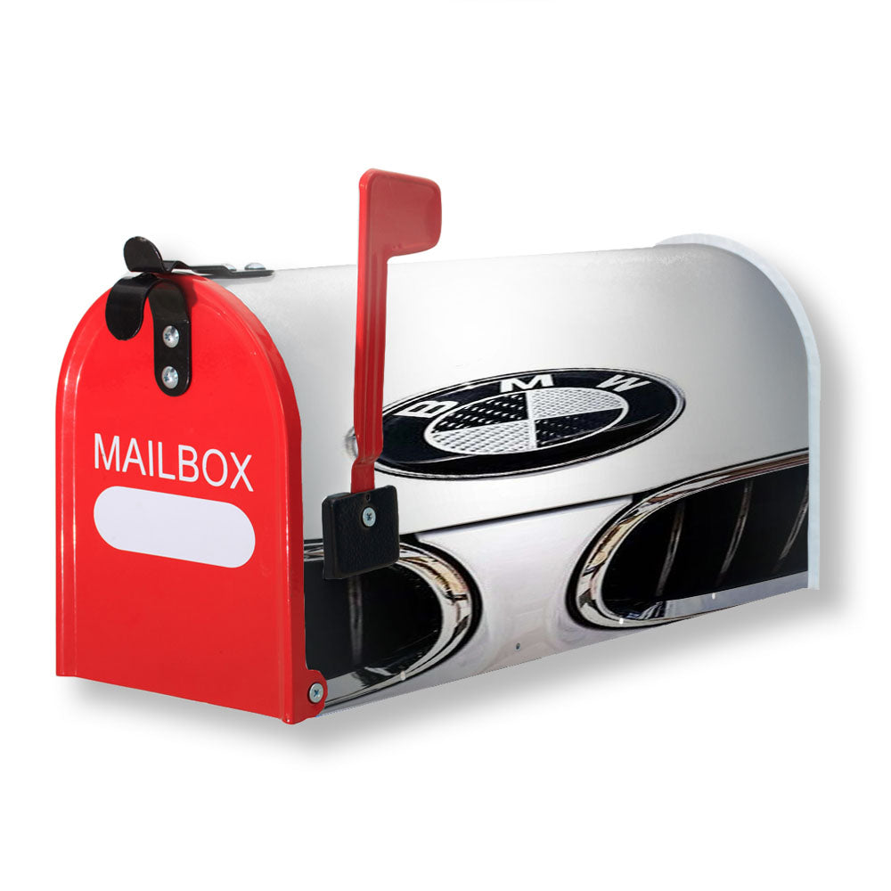 Bmw Car White Logo Magnetic Mailbox Cover - 18.0" x 21.0"