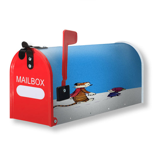Calvin And Hobbes Christmas Snow Magnetic Mailbox Cover 18" x 21" Outdoor Decor