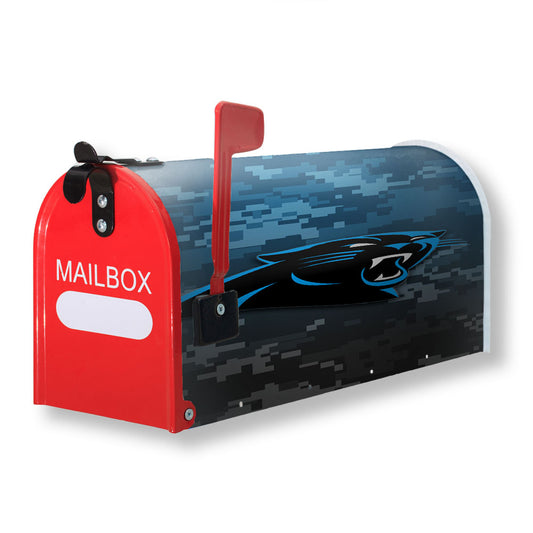 Carolina Panthers Logo Camo Magnetic Mailbox Cover 18" x 21" Outdoor Decor