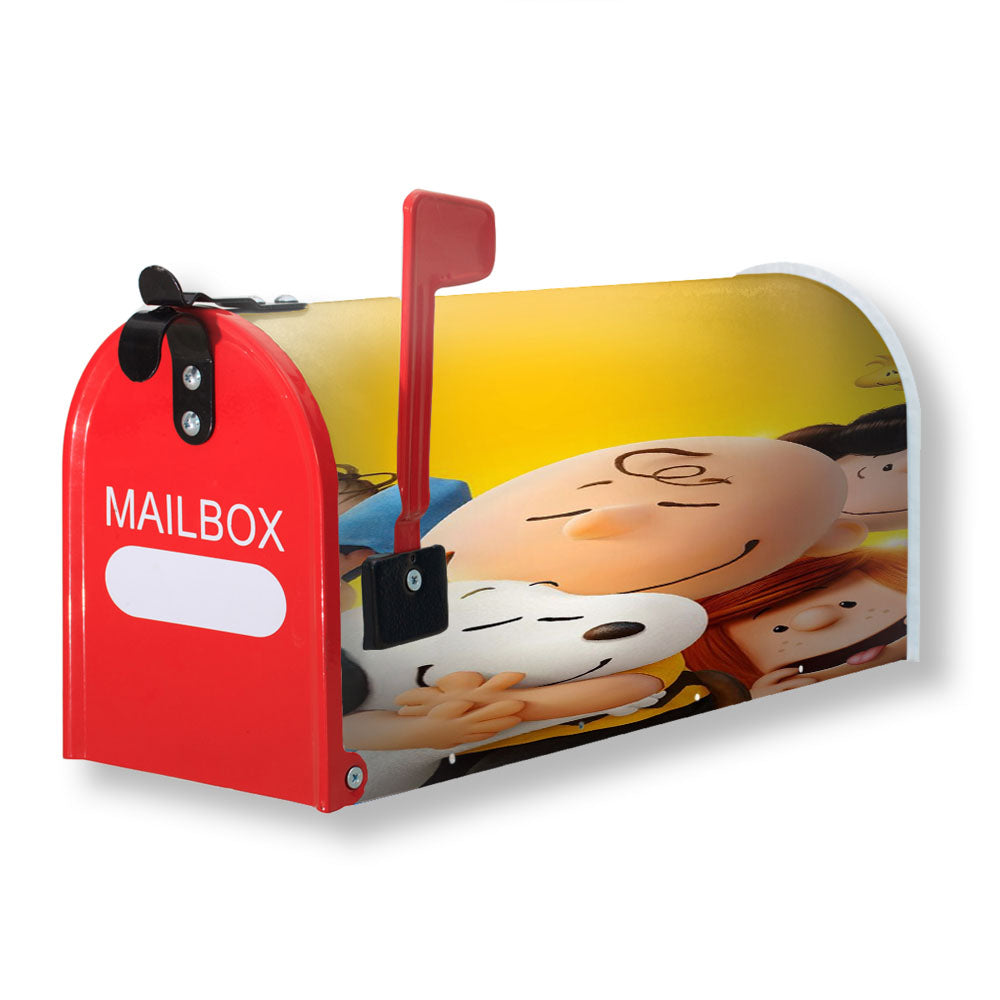 Charlie Brown And Snoopy Hugs The Peanuts Movie Poster Magnetic Mailbox Cover - 18.0" x 21.0"