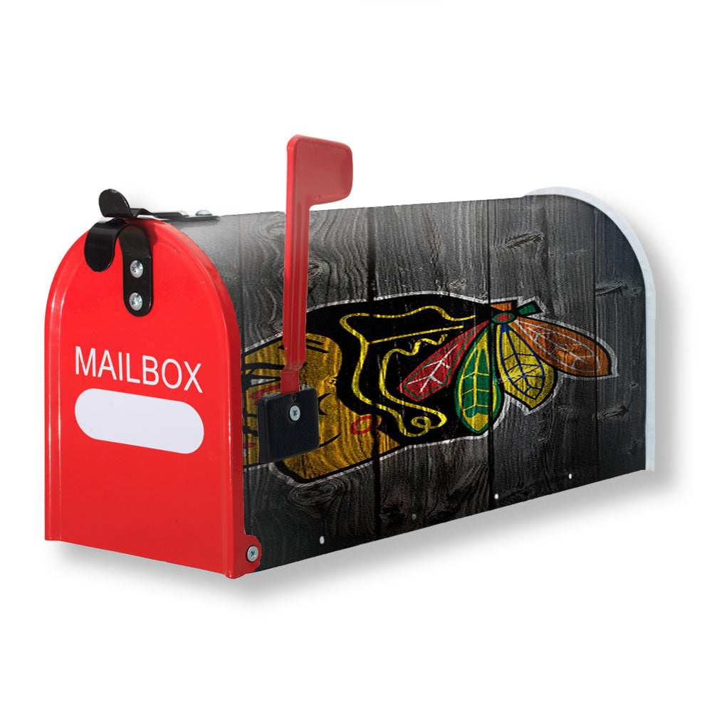 Chicago Blackhawks Wooden Magnetic Mailbox Cover - 18.0" x 21.0"