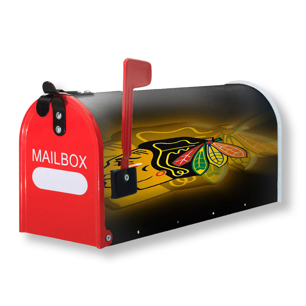 Chicago Blackhawks Yellow Silhouette Magnetic Mailbox Cover - 18.0" x 21.0"