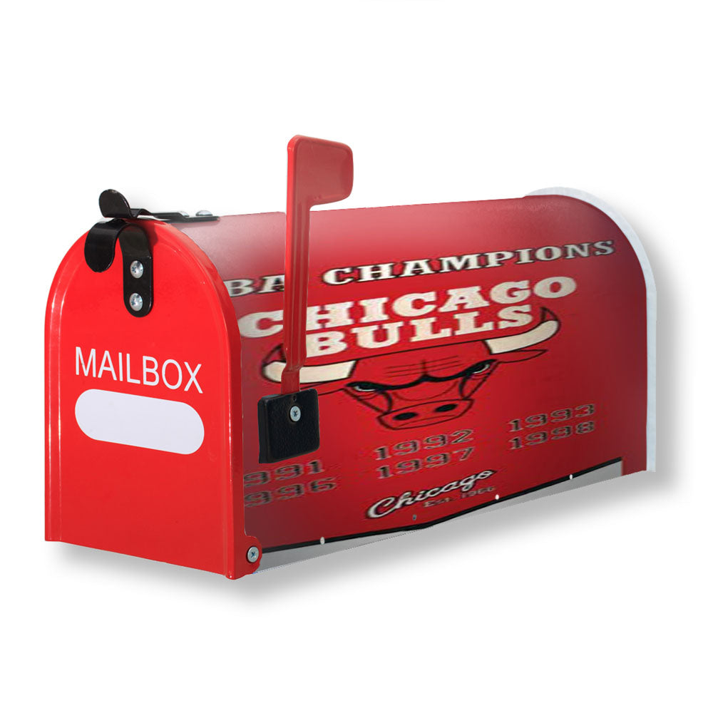 Chicago Bulls Championship Banner Magnetic Mailbox Cover - 18.0" x 21.0"