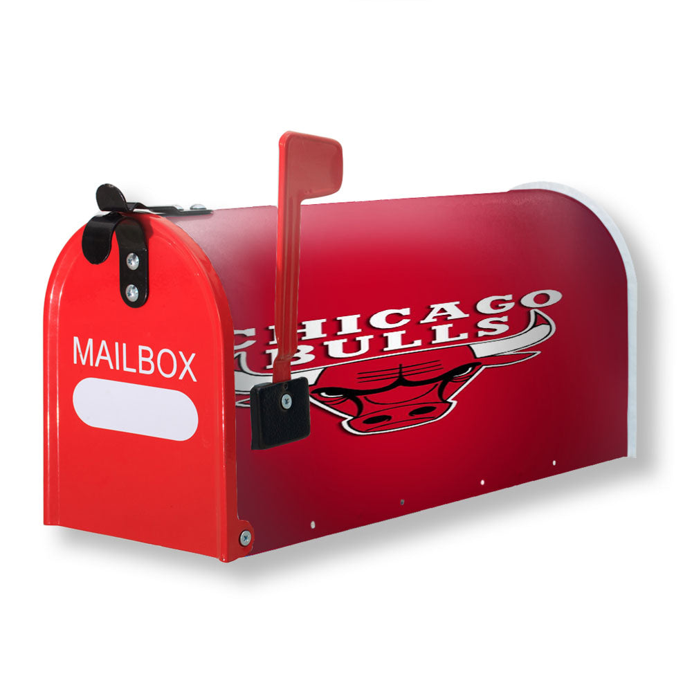 Chicago Bulls Jersey Red Wallpaper Magnetic Mailbox Cover - 18.0" x 21.0"