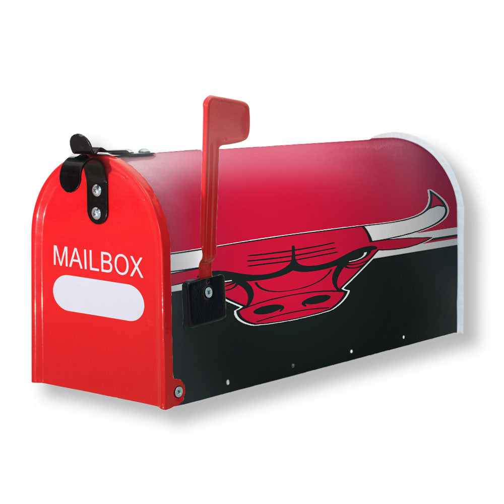 Chicago Bulls Logo Red Bla Magnetic Mailbox Cover - 18.0" x 21.0"