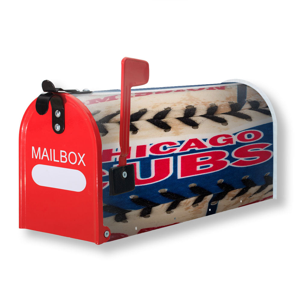 Chicago Cubs Baseball Skin Magnetic Mailbox Cover - 18.0" x 21.0"