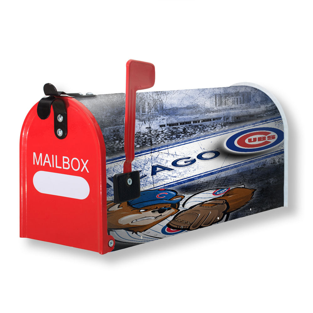 Chicago Cubs Bears Grunge Magnetic Mailbox Cover - 18.0" x 21.0"