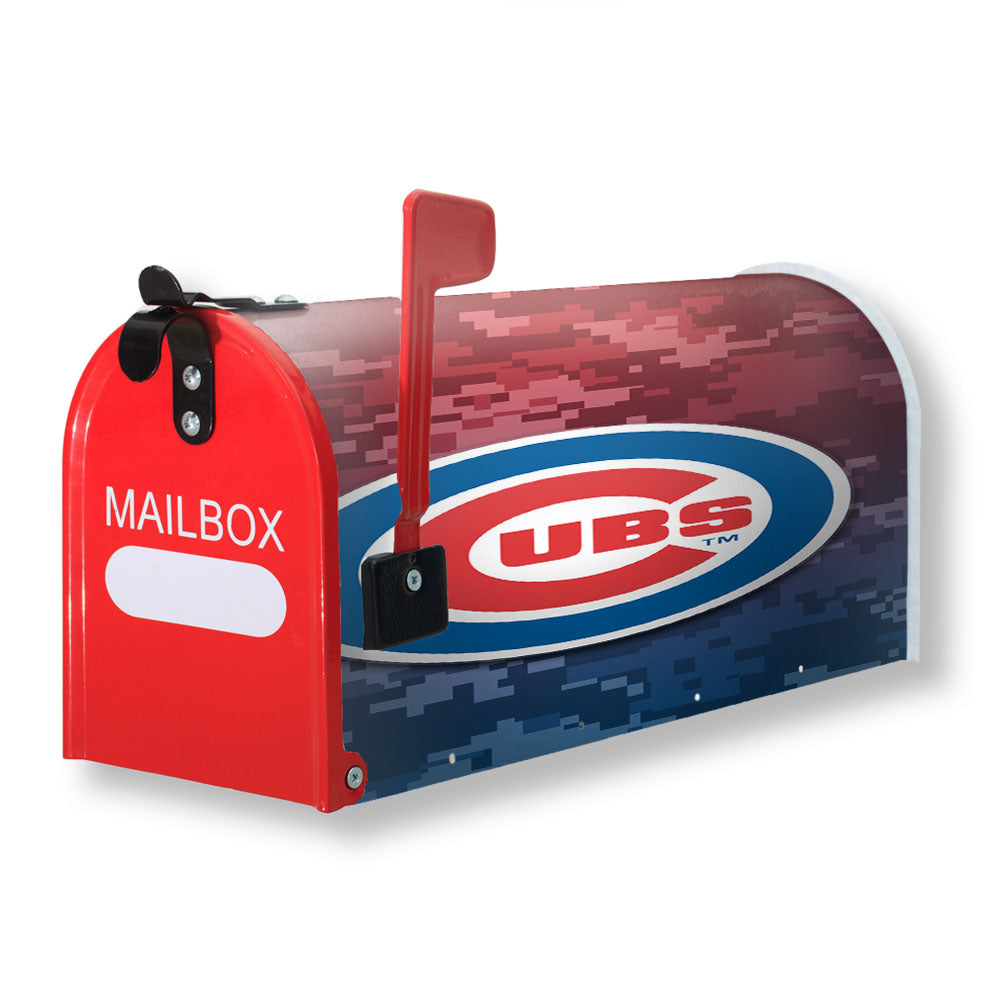 Chicago Cubs Logo Camo Magnetic Mailbox Cover - 18.0" x 21.0"