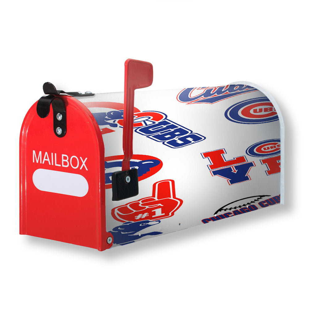 Chicago Cubs Logo Collage Magnetic Mailbox Cover - 18.0" x 21.0"