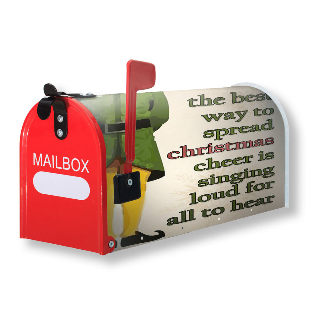 Christmas Elf Quote Magnetic Mailbox Cover - 18.0" x 21.0"