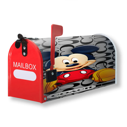 Coach Mickey Mouse Cartoon Magnetic Mailbox Cover 18" x 21" Outdoor Decor