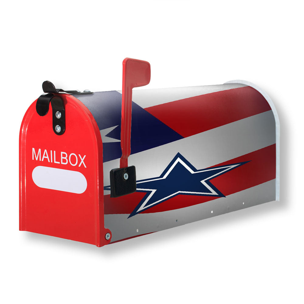 Dallas Cowboys X United State Flag Magnetic Mailbox Cover - 18.0" x 21.0"