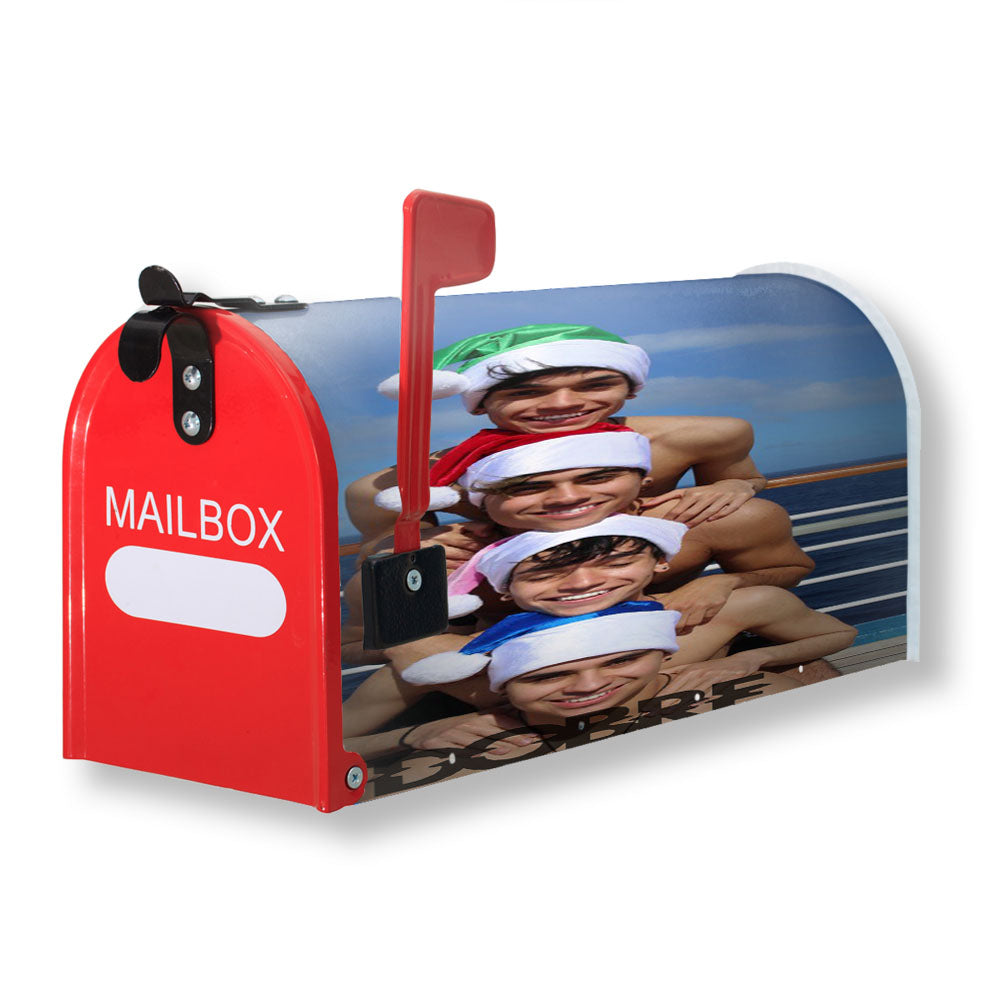 Dobre Brothers Twin Christmas Face Pyramid Magnetic Mailbox Cover - 18.0" x 21.0"