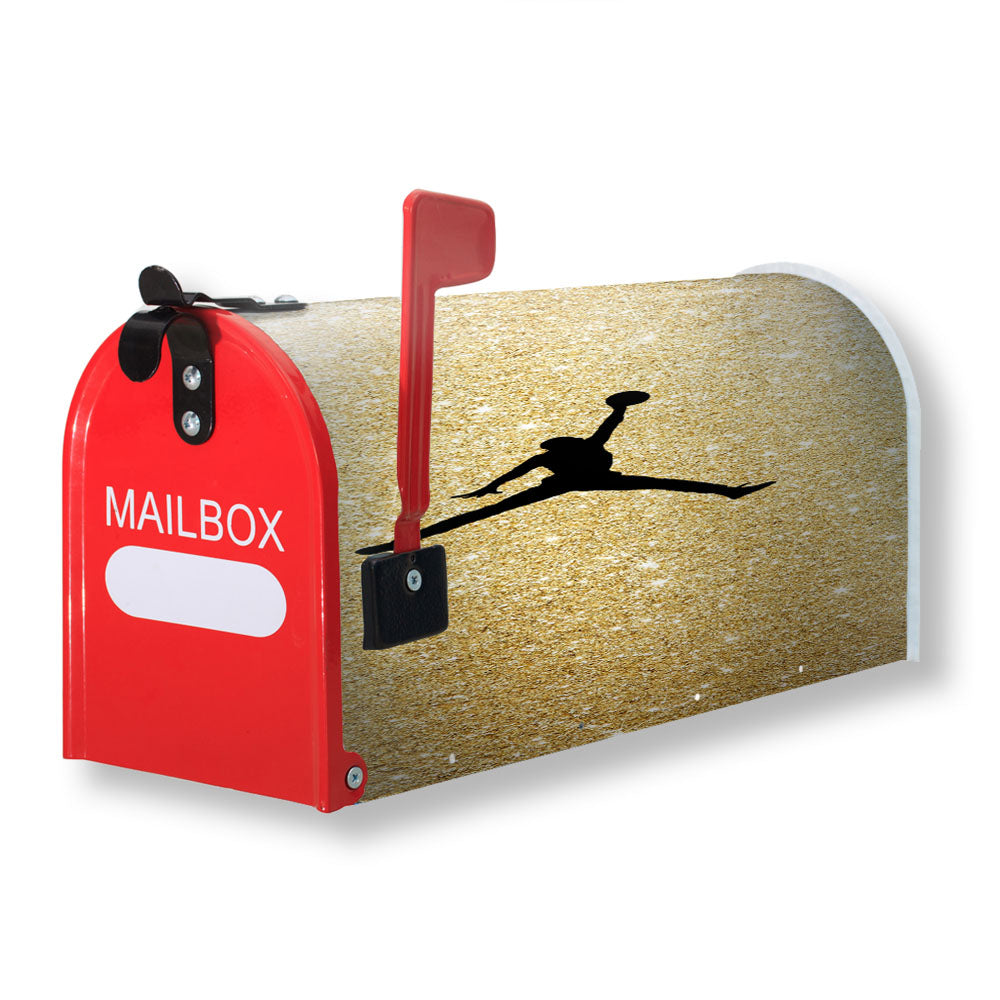 Gold Glitter Air Jordan Logo Magnetic Mailbox Cover - 18.0" x 21.0"