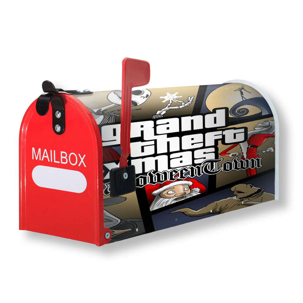 Grand Theft Xmas Halloweentown Magnetic Mailbox Cover - 18.0" x 21.0"