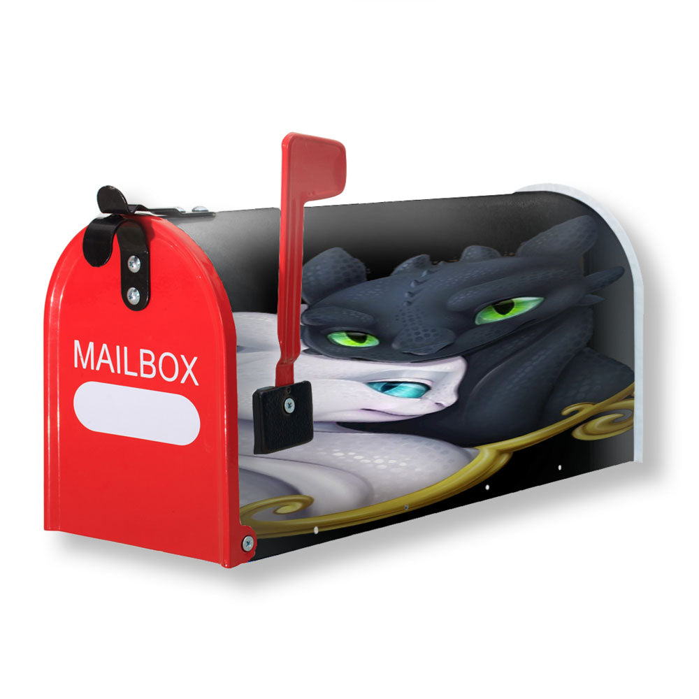 How To Train Your Dragon Love Black Magnetic Mailbox Cover - 18.0" x 21.0"