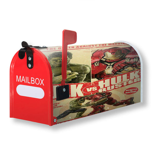 Hulk Vs Hulk Buster Magnetic Mailbox Cover 18" x 21" Outdoor Decor