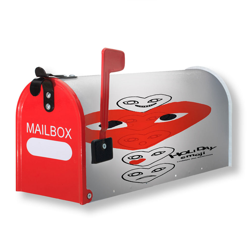 Hypebeast Heart Logo White Magnetic Mailbox Cover - 18.0" x 21.0"
