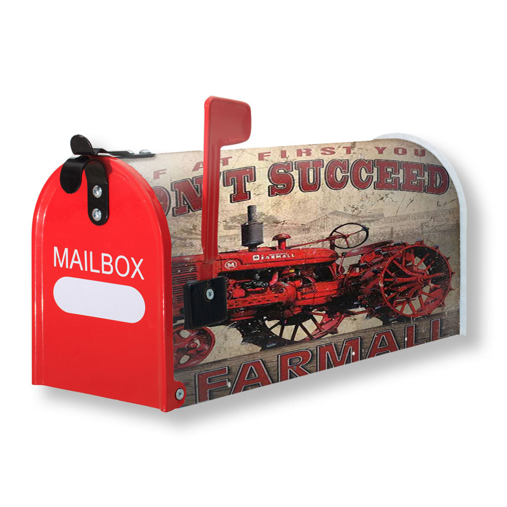 Ih International Harvester Retro Tractors Magnetic Mailbox Cover - 18.0" x 21.0"