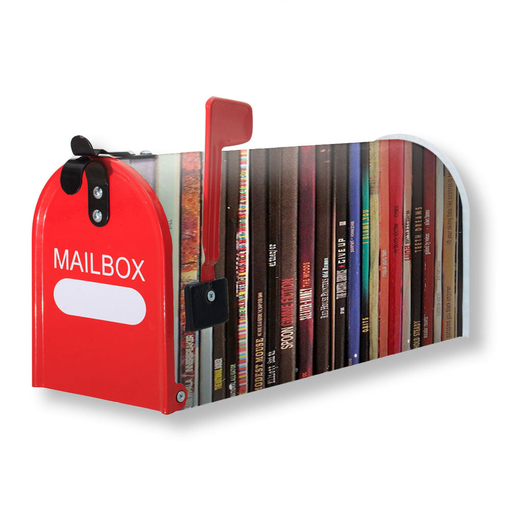 Indie Rock Vinyl Records Collection Magnetic Mailbox Cover - 18.0" x 21.0"
