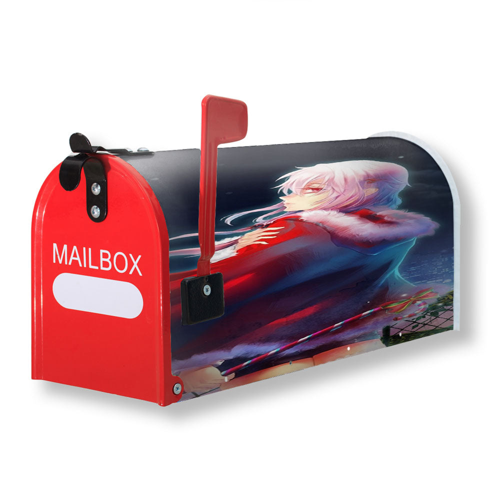 Inori Yuzuriha Christmas Red Dress Anime Girl Guilty Crown Magnetic Mailbox Cover - 18.0" x 21.0"
