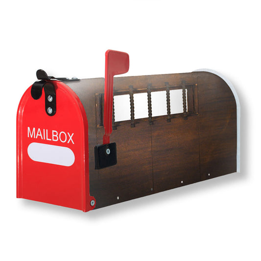 Iron Barred Door Magnetic Mailbox Cover 18" x 21" Outdoor Decor