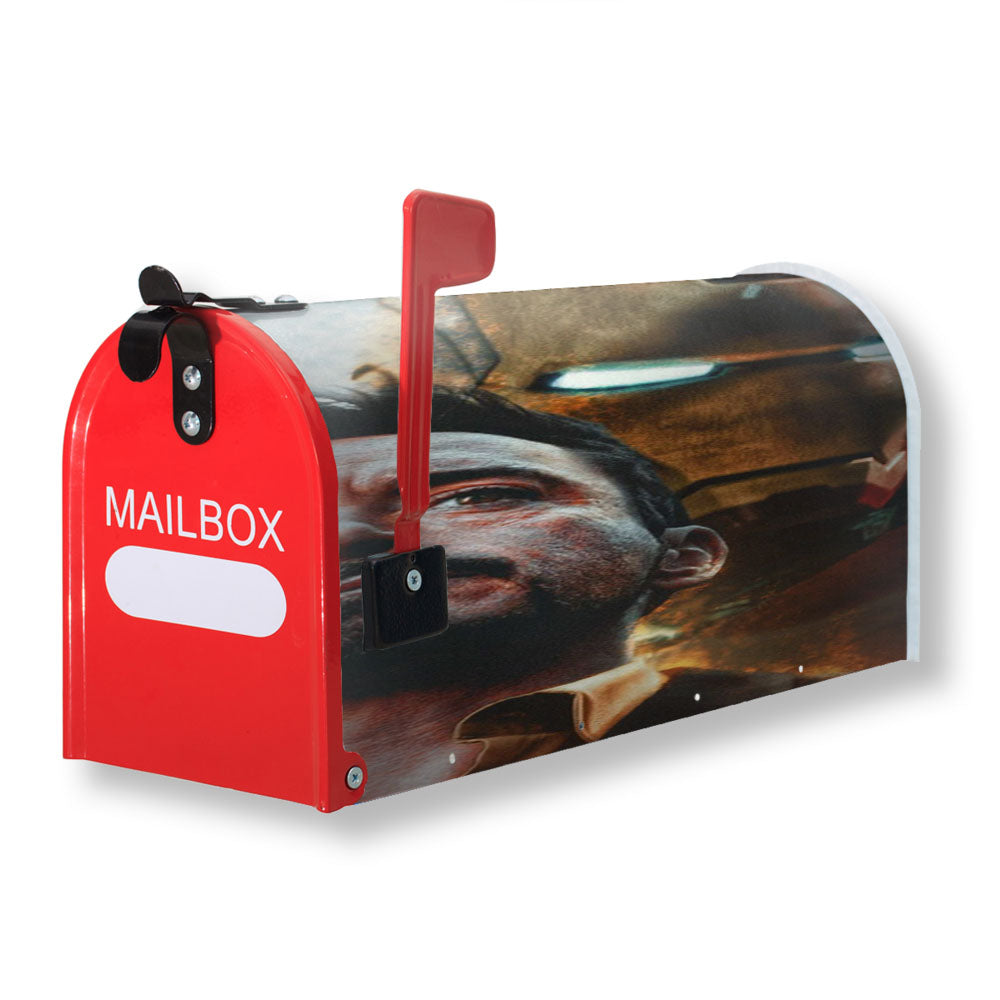 Ironman Tony Stark And His Armour Magnetic Mailbox Cover - 18.0" x 21.0"