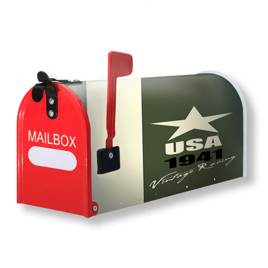 Jeep 1941 Vintage Racing Magnetic Mailbox Cover 18" x 21" Outdoor Decor