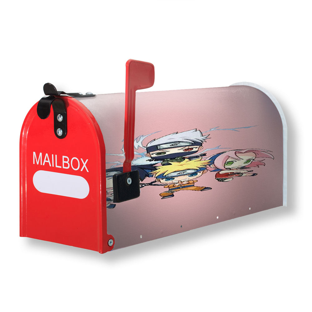 Kakashi Sasuke Naruto Sakura Team Magnetic Mailbox Cover - 18.0" x 21.0"
