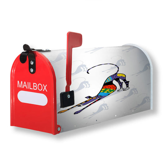 Kaleidoscope Bowdown Dog Magnetic Mailbox Cover 18" x 21" Outdoor Decor
