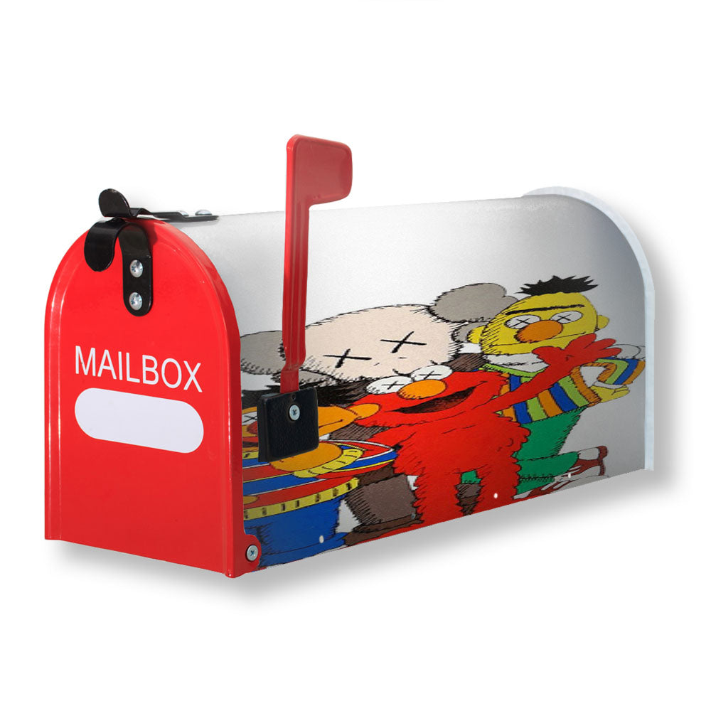 Kaws And Sesame Family Magnetic Mailbox Cover - 18.0" x 21.0"