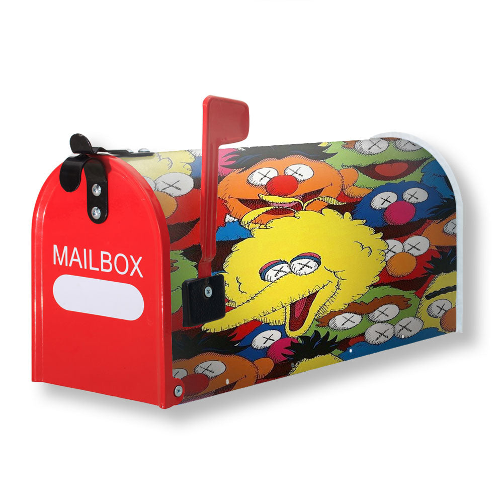 Kaws Noise Wallpaper Sesame Street Magnetic Mailbox Cover - 18.0" x 21.0"