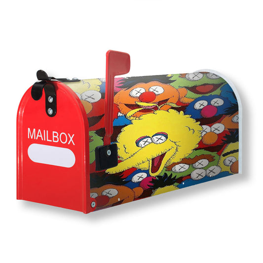 Kaws Noise Wallpaper Sesame Street Magnetic Mailbox Cover 18" x 21" Outdoor Decor