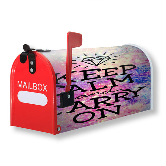Keep Calm And Carry On August Magnetic Mailbox Cover 18" x 21" Outdoor Decor