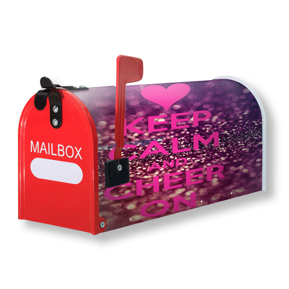Keep Calm And Cheer On Cheerleading Magnetic Mailbox Cover - 18.0" x 21.0"