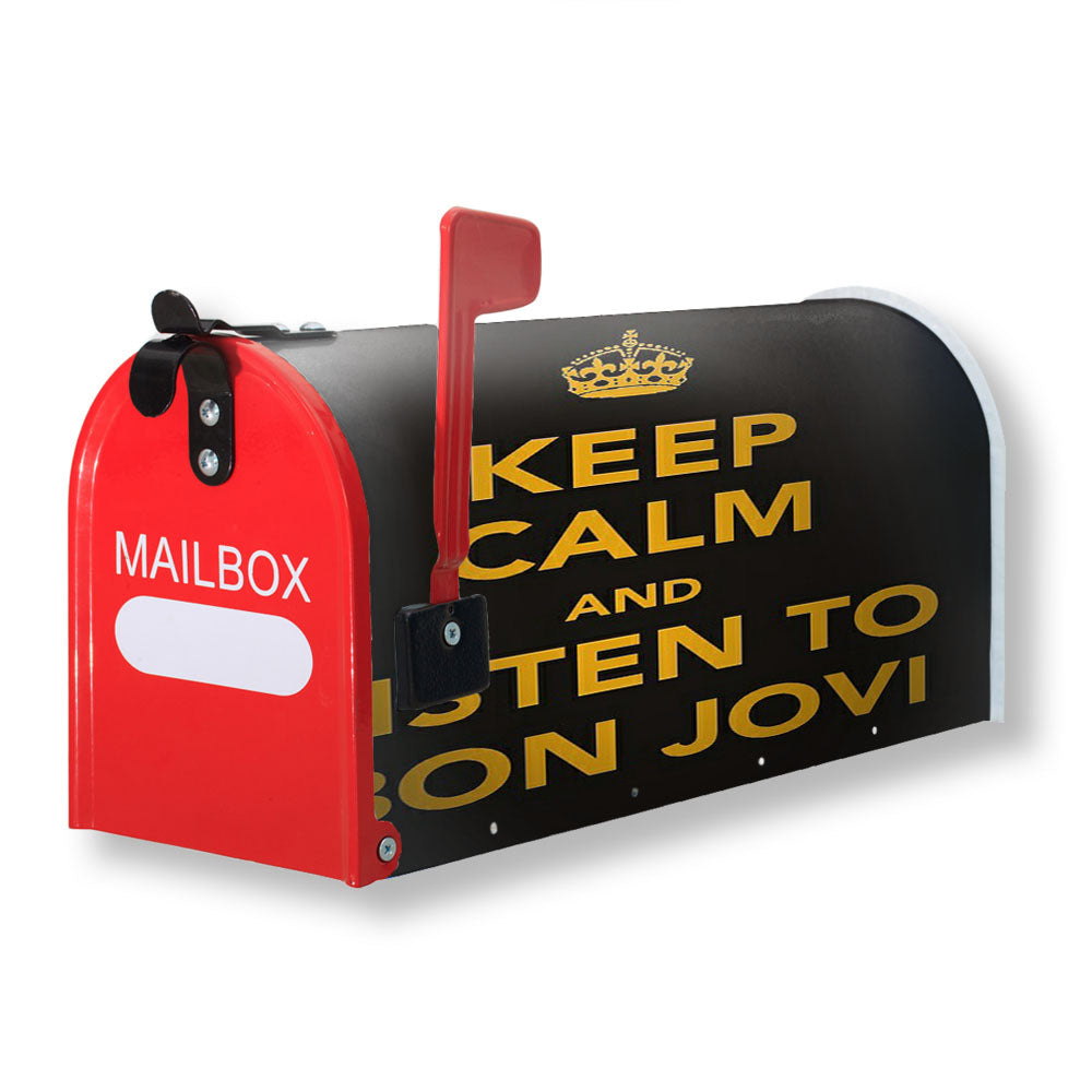 Keep Calm Bonjovi Magnetic Mailbox Cover - 18.0" x 21.0"