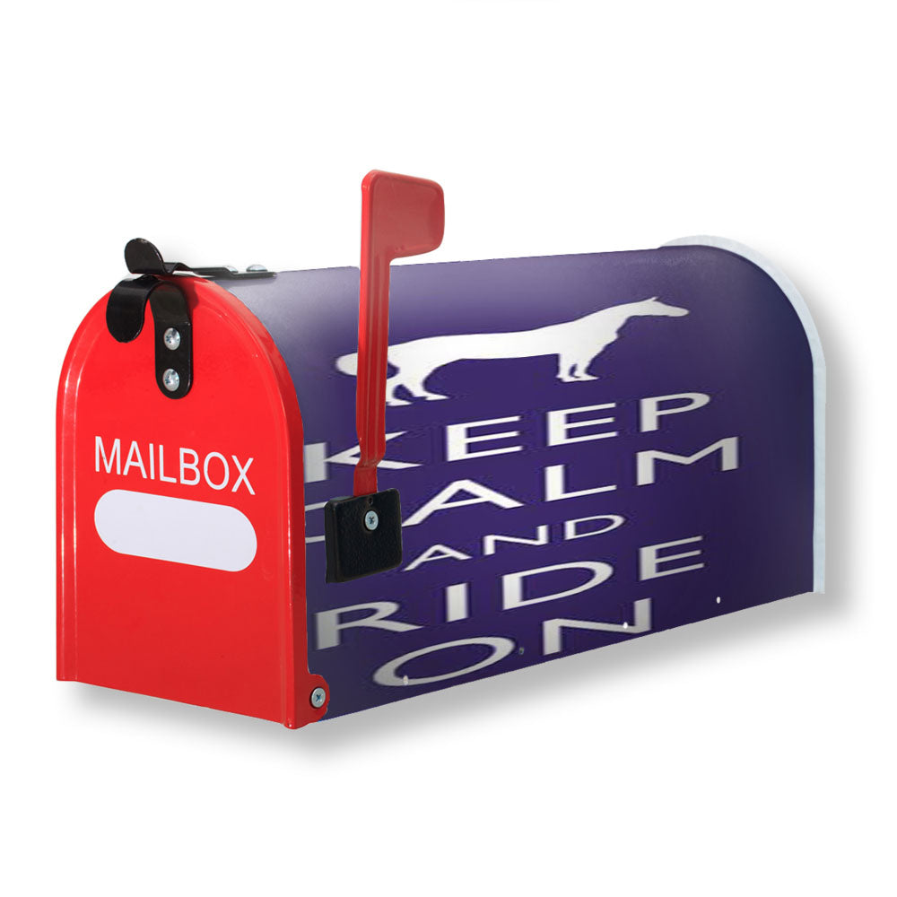 Keep Calm Ride On Magnetic Mailbox Cover - 18.0" x 21.0"