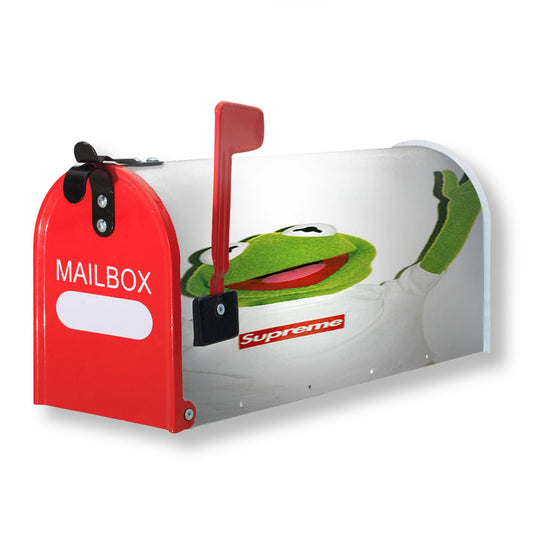 Kermit Green Hypebeast Toad Magnetic Mailbox Cover 18" x 21" Outdoor Decor